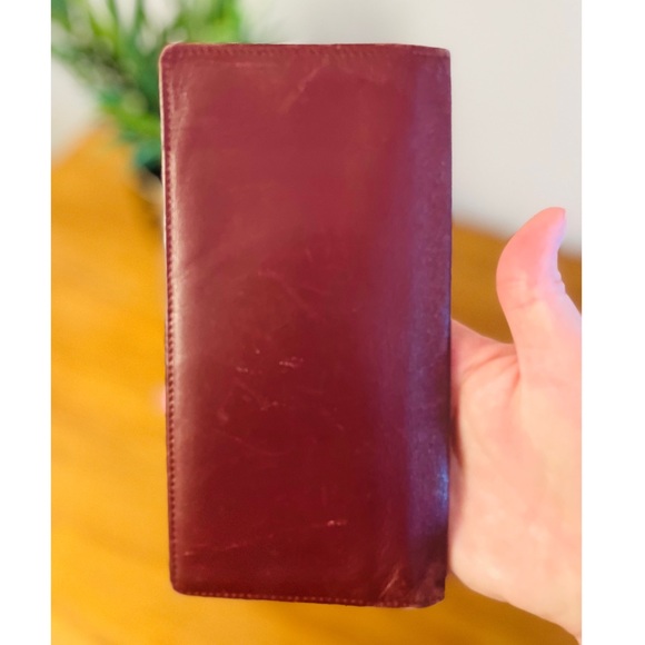 CARTIER Oxblood Red Leather Long Bifold Wallet 💯 AUTHENTIC - Picture 5 of 12